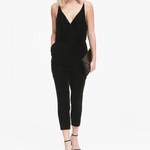 NWT BANANA REPUBLIC Black Republic Cropped Jumpsuit - Size‎ 2
